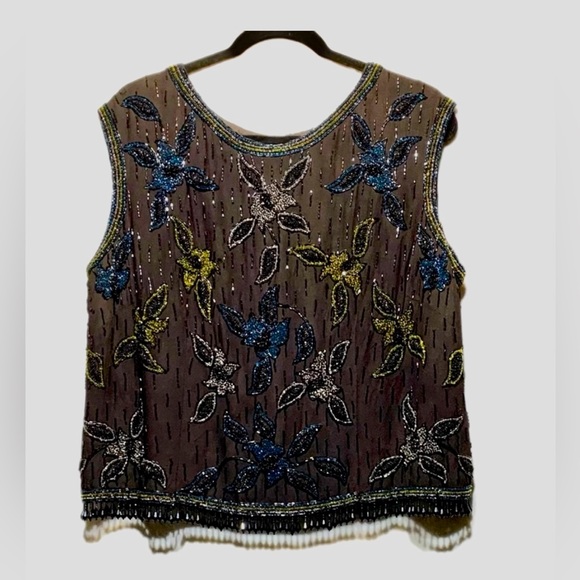 Stunning Black Beaned Shirt. One of a kind - Picture 2 of 4